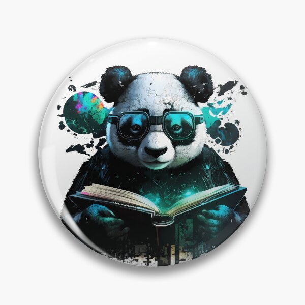 Item preview, Cool Panda Bear as a Bookworm designed and sold by MLArtifex.