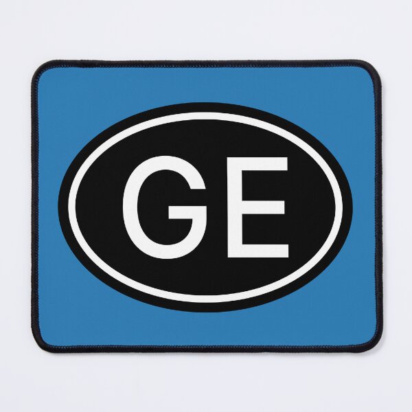 Item preview, GE Initials Monogram Oval White Letters designed and sold by Jeallan Designs.