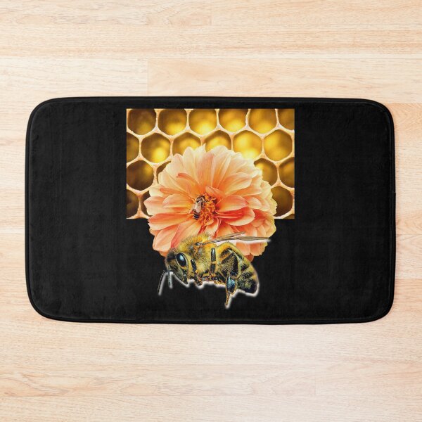 Item preview, Honeybee With Comb & Flower Colorful Design designed and sold by EarthArtDesigns.