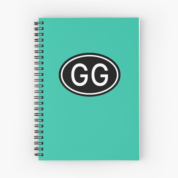 Item preview, GG Initials Monogram Oval White Letters designed and sold by Jeallan Designs.