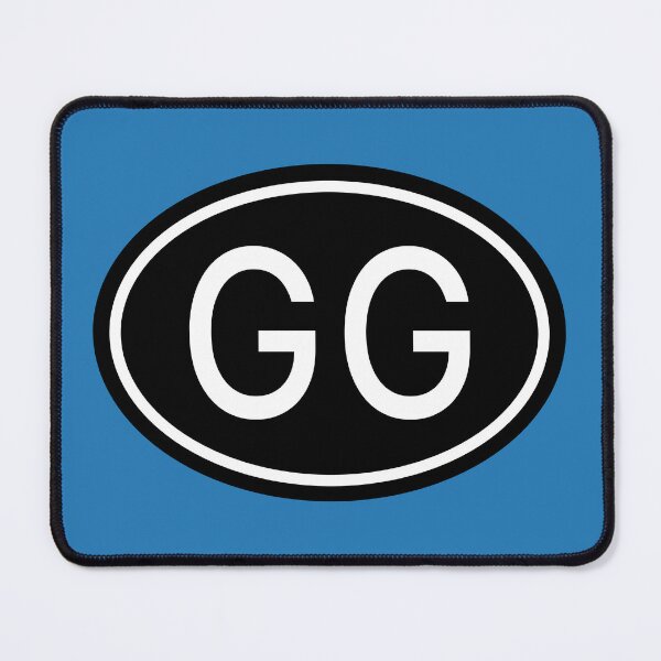 Item preview, GG Initials Monogram Oval White Letters designed and sold by Jeallan Designs.