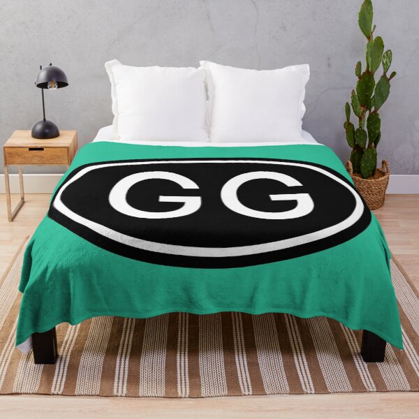 Item preview, GG Initials Monogram Oval White Letters designed and sold by Jeallan Designs.