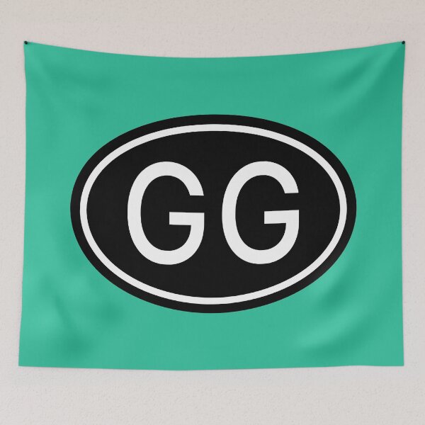 Item preview, GG Initials Monogram Oval White Letters designed and sold by Jeallan Designs.
