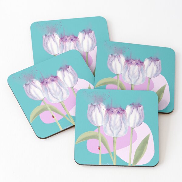 Item preview, Tulip Explosion - Teal - 24A-016 designed and sold by Cori Lang.