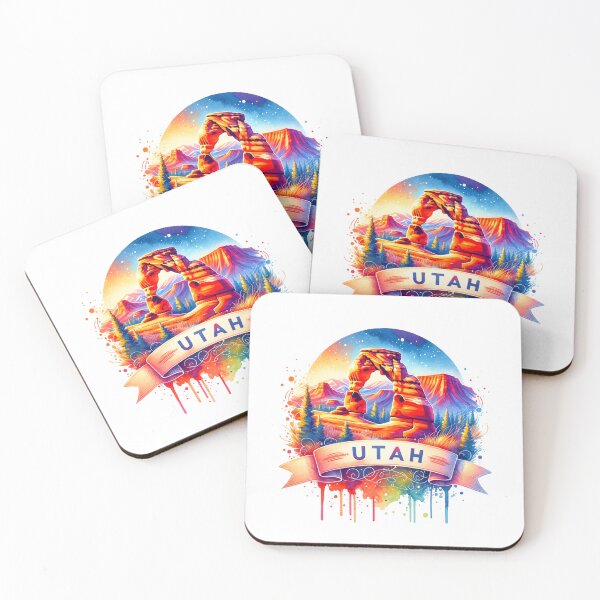 Item preview, ✨Retro US State Watercolor Maps – Utah - Unique Travel Art T-Shirts, Mugs, Stickers & More designed and sold by artedigital99.