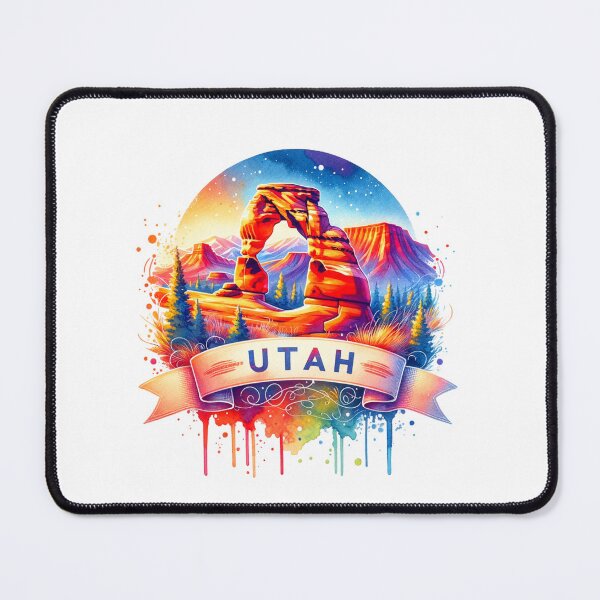 Item preview, ✨Retro US State Watercolor Maps – Utah - Unique Travel Art T-Shirts, Mugs, Stickers & More designed and sold by artedigital99.