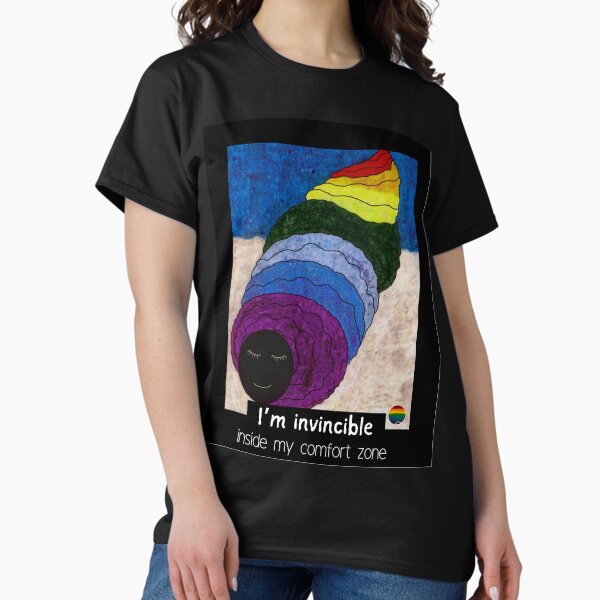 I'm invincible inside my comfort zone: hand painted oil pastel digitally altered Classic T-Shirt