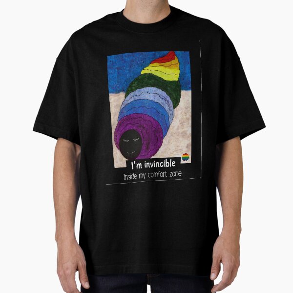 I'm invincible inside my comfort zone: hand painted oil pastel digitally altered Oversized T-Shirt