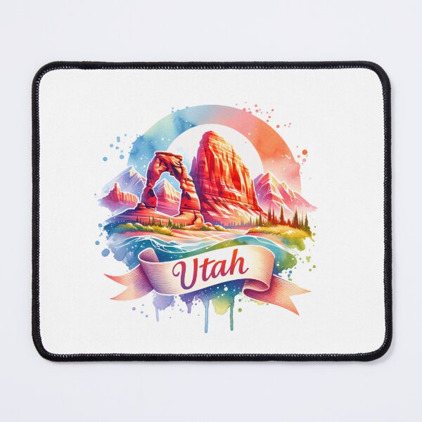 Item preview, ✨Retro US State Watercolor Maps – Utah - Unique Travel Art T-Shirts, Mugs, Stickers & More designed and sold by artedigital99.