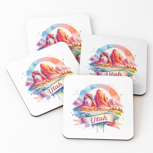 Item preview, ✨Retro US State Watercolor Maps – Utah - Unique Travel Art T-Shirts, Mugs, Stickers & More designed and sold by artedigital99.