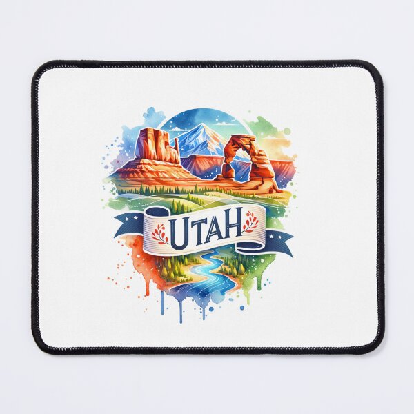 Item preview, ✨Retro US State Watercolor Maps – Utah - Unique Travel Art T-Shirts, Mugs, Stickers & More designed and sold by artedigital99.