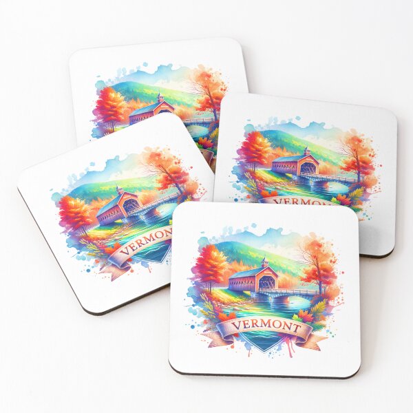 Item preview, ✨Retro US State Watercolor Maps – Vermont - Unique Travel Art T-Shirts, Mugs, Stickers & More designed and sold by artedigital99.