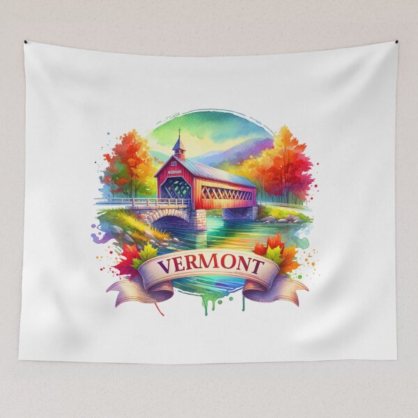 Item preview, ✨Retro US State Watercolor Maps – Vermont - Unique Travel Art T-Shirts, Mugs, Stickers & More designed and sold by artedigital99.