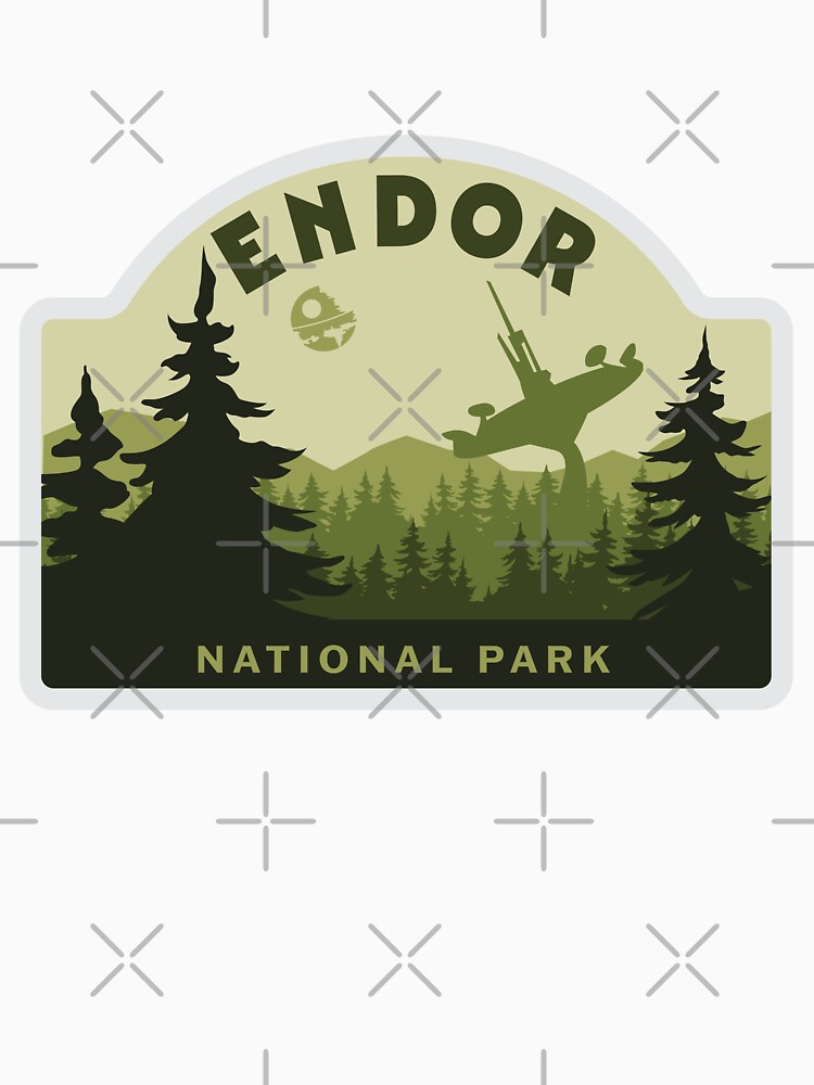 Imagen 3 de 3, Camiseta ¾ estilo béisbol con la obra Parque Nacional Endor, diseñada y vendida por Hanneliza.