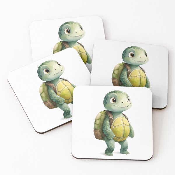 Item preview, Whimsical Watercolor Turtle Character designed and sold by Victoria Riabov.
