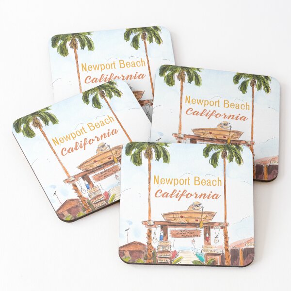 Item preview, Newport Beach California – Fun Coastal Art designed and sold by Fun Travel Art.