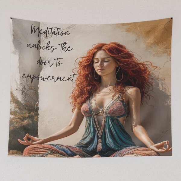 Item preview, Empowered Serenity – Bohemian Meditation Art designed and sold by IManifestArt.