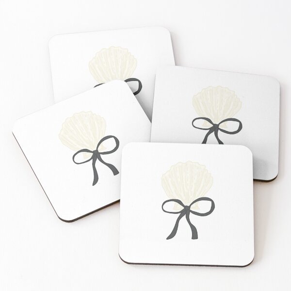 Item preview, Seashell with Black Bow designed and sold by coastal collective.