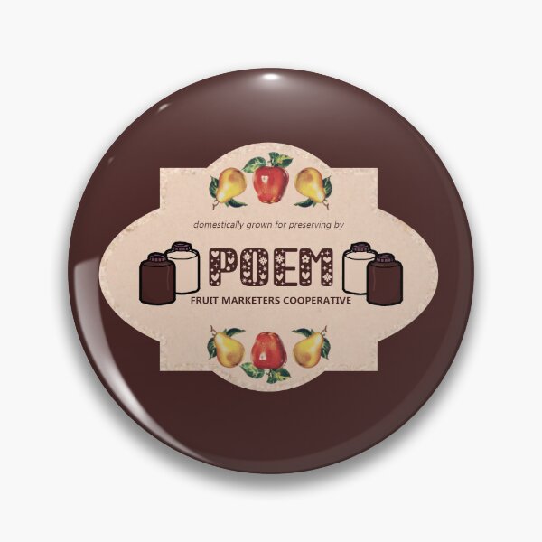 Item preview, "Poem" Canning Fruit Sticker - Shirley Jackson Academia Label - Poem Fruit Marketers Cooperative designed and sold by LochNestFarm.