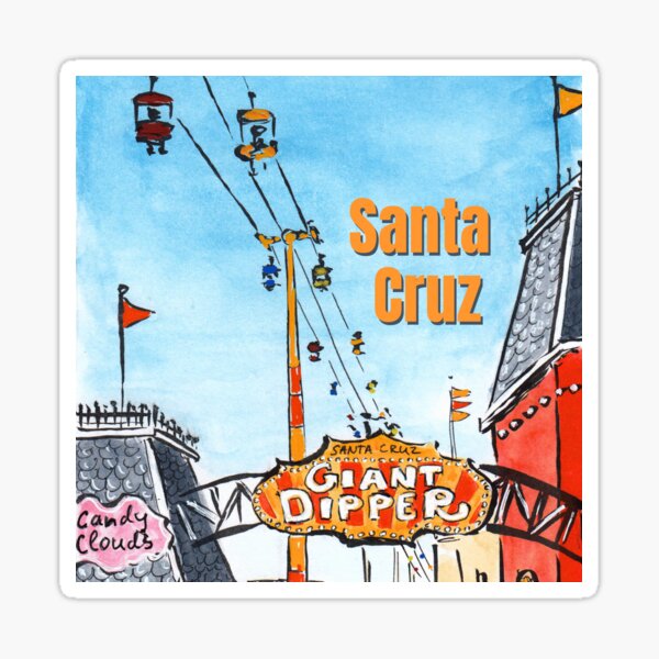 Item preview, Santa Cruz Boardwalk – Fun California Art designed and sold by Fun Travel Art.