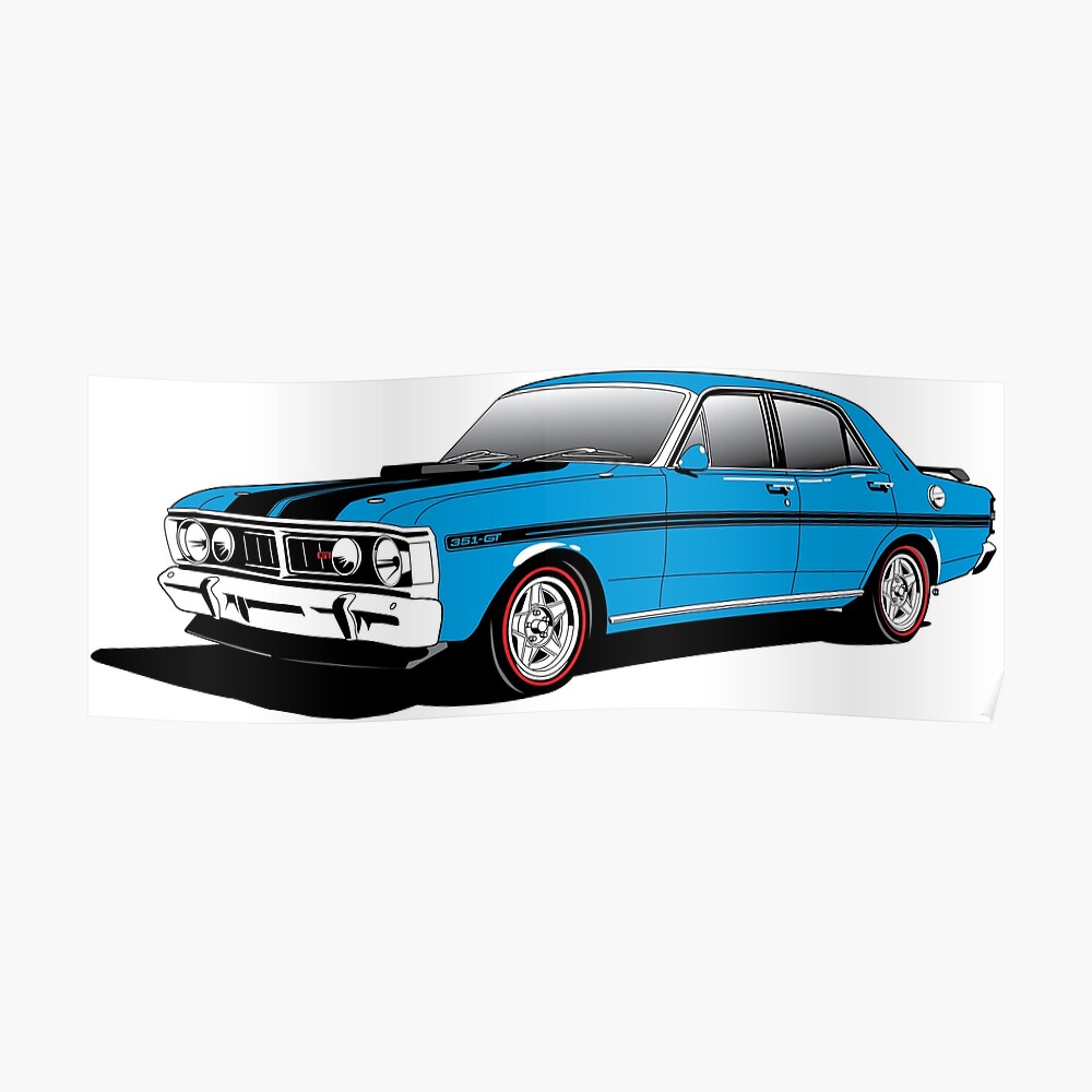 Falcon Xy Gt Ho Blue Sticker By Cuccoviadesign Redbubble