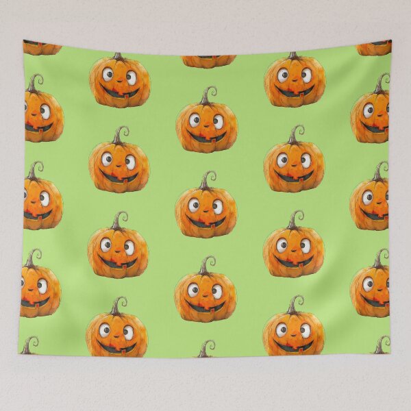 Item preview, Smiling Halloween Pumpkin Cartoon designed and sold by WIKKI-White.
