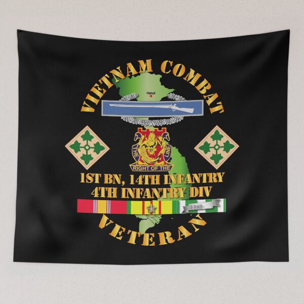 Item preview, Army - Vietnam Combat Infantry Veteran w 1st Bn 14th Inf - 4th ID SSI designed and sold by Military Insignia Products.