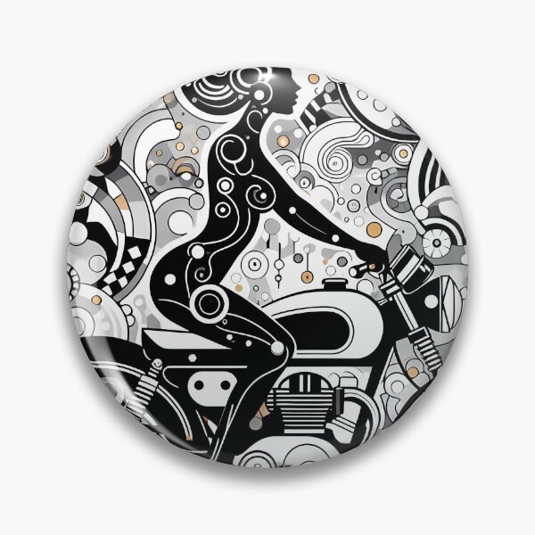 Item preview, Motorcycle Girl As Gustav Klimt Inspired Art designed and sold by OzzFrequency.