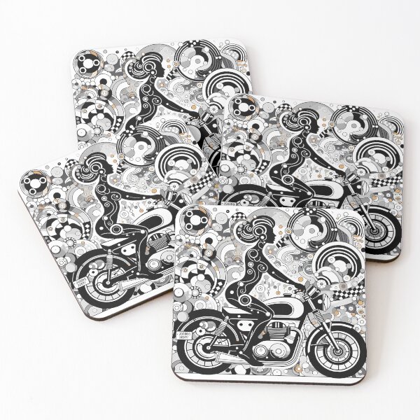 Item preview, Motorcycle Girl As Gustav Klimt Inspired Art designed and sold by OzzFrequency.