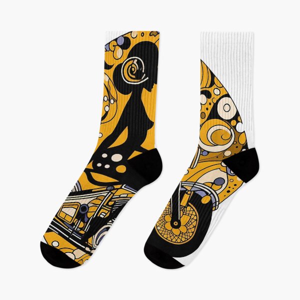 Item preview, Motorcycle Girl As Gustav Klimt Style Art  designed and sold by OzzFrequency.
