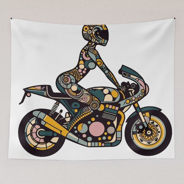 Item preview, Motorcycle Girl  designed and sold by OzzFrequency.