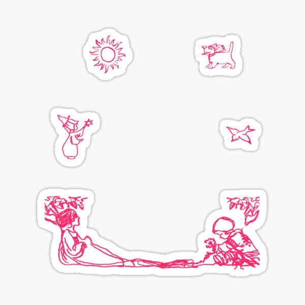Vista previa del artículo con la obra «Charm Vintage Sketch Doodle Dibujo Iconos Rosas Paquete De Pegatinas», diseñado y vendido por aestheticqueen.