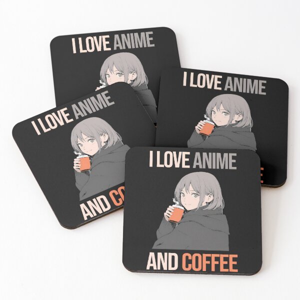Item preview, I love ANIME and COFFEE - Graphic Art designed and sold by ApriNoeScor.