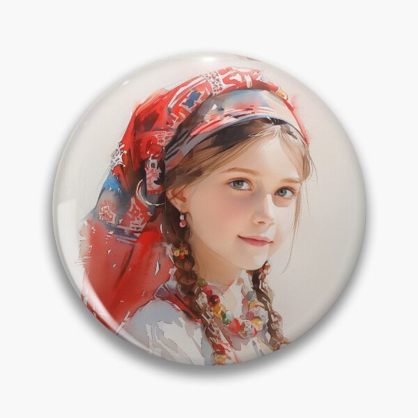 Item preview, Beautiful Ukrainian Girl in a headscarf in a wheat field designed and sold by DariyaDell.