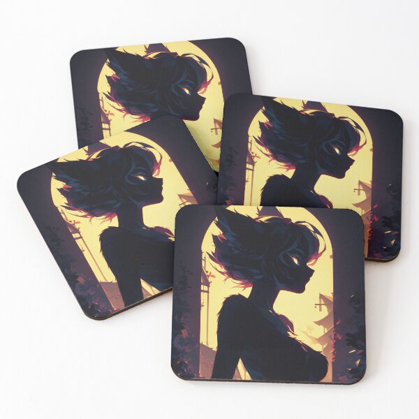 Item preview, Anime Catgirl Silhouette designed and sold by ByteyCreatives.