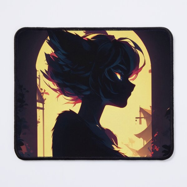 Item preview, Anime Catgirl Silhouette designed and sold by ByteyCreatives.