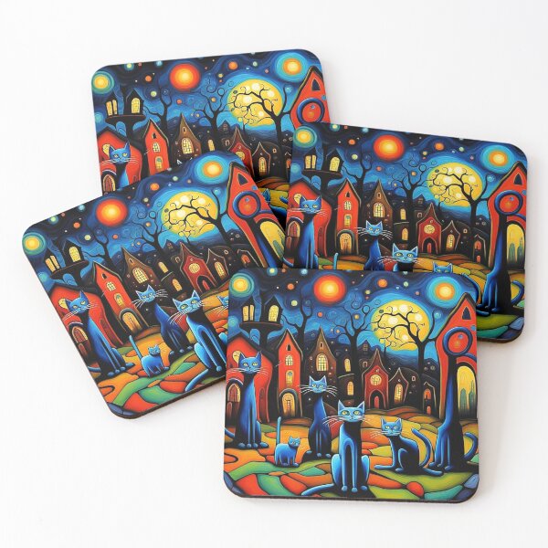 Item preview, Cats gazing designed and sold by George Hutton Hunter.