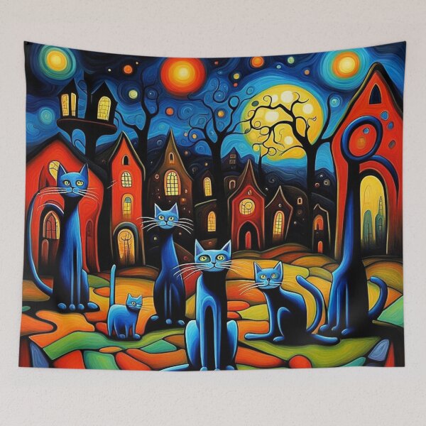 Item preview, Cats gazing designed and sold by George Hutton Hunter.