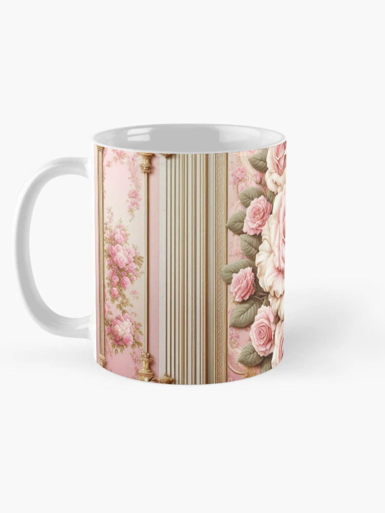 Thumbnail 5 of 6, Coffee Mug, Pink Roses & Rococo designed and sold by DesignsByPrnces.