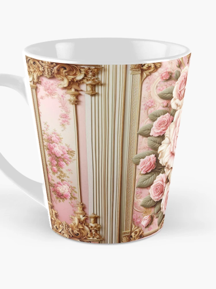 Thumbnail 3 of 4, Coffee Mug, Pink Roses & Rococo designed and sold by DesignsByPrnces.
