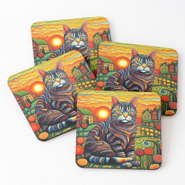 Item preview, Stripey Cat designed and sold by George Hutton Hunter.