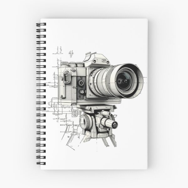 Item preview, Mechanical Precision: Technical Illustration of a Camera designed and sold by DotLineColor.