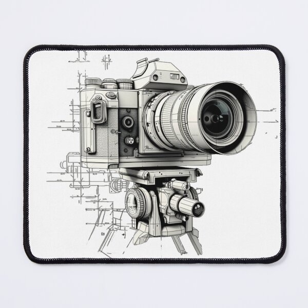 Item preview, Mechanical Precision: Technical Illustration of a Camera designed and sold by DotLineColor.