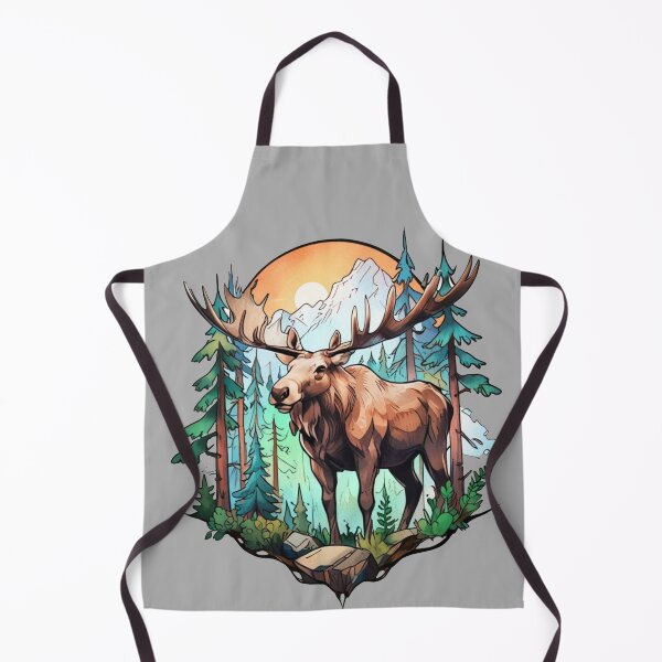 Item preview, Moose in the forest designed and sold by ArtCraftLab.