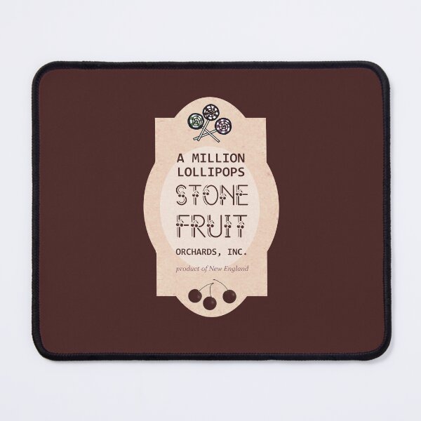 Item preview, Retro Fruit Sticker - Shirley Jackson Academia Label - A Million Lollipops Stone Fruit Orchards, New England designed and sold by LochNestFarm.