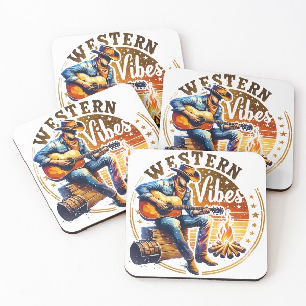 Item preview,  ✨Western Vibes – Cowboy Playing Guitar Design for T-Shirts, Mugs, Stickers & More designed and sold by artedigital99.