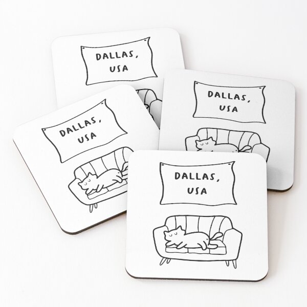 Item preview, Dallas, USA, Cat Illustration, Cozy Couch, Peaceful Cat, Cute Cat, Tranquility, Comfort, Cat Lover, Home Decor, Dallas Art, Serenity, Cozy Scene, Feline, American Style, Relaxation designed and sold by RM-Journey.