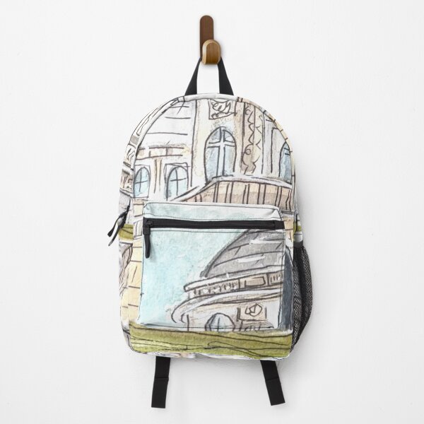 Item preview, Schloss Castle Stuttgart Germany Watercolor Illustration  designed and sold by kriti130.