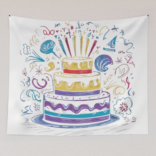 Item preview, Colorful Birthday Cake designed and sold by XquisiteFashion.