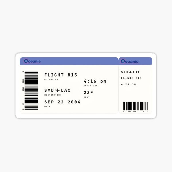 Item preview, Lost - Flight Oceanic 815 plane ticket designed and sold by aliciacaitlyn.